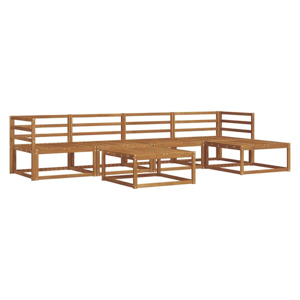 vidaXL Ensemble de canapés d'extérieur 6 Pièces Naturel