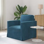 vidaXL Canapé Bleu 78 x 78 x 80 cm Velours