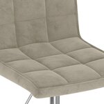 vidaXL Chaises pivotantes à manger lot de 6 gris clair velours