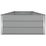 vidaXL Jardinière Gris clair 195 x 100 x 45 cm Acier galvanisé