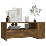 vidaXL Table basse chêne fumé 102x55x42 cm bois d'ingénierie