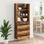 vidaXL Haut Armoire Bois Ancien 69 5 x 34 x 180 cm Bois d'ingénierie