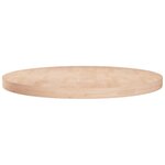 vidaXL Dessus de table rond Ø60x4 cm Bois de chêne massif non traité