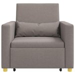 vidaXL Canapé-lit escamotable simple Taupe 90 x 165 x 87 cm tissu