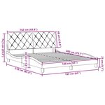 vidaXL Cadre de lit sans matelas marron foncé 160x200 cm tissu