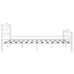 vidaXL Cadre de lit sans matelas blanc métal 200x200 cm