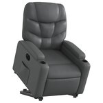 vidaXL Fauteuil inclinable électrique gris similicuir