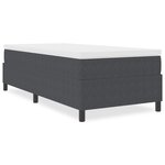 Lit à ressorts vidaXL Gris foncé Simple en tissu velours côtelé
