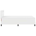 vidaXL Cadre de lit avec matelas Blanc 120 x 200 cm Faux cuir