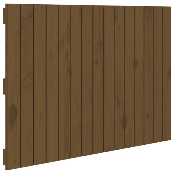 vidaXL Tête de lit murale Marron miel 95 5x3x60 cm Bois massif de pin