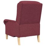 vidaXL fauteuil Rouge bordeaux 76 x 94 x 102 cm Tissu Sharpa