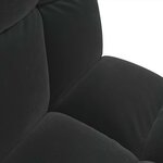 vidaXL Fauteuil de sol ajustable Noir Velours