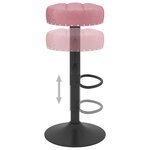 vidaXL Tabourets de bar lot de 2 rose velours