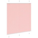 vidaXL Store plissé rose 120x100 cm largeur du tissu 119 4cm polyester