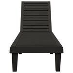 vidaXL Chaise longue noir 155x58x83 cm polypropylène