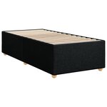 vidaXL Sommier à lattes de lit avec matelas noir simple tissu