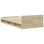vidaXL Cadre de lit avec tiroir sans matelas chêne sonoma 100x200 cm