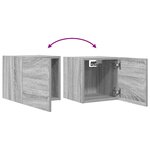 vidaXL Meubles TV muraux 2 Pièces Sonoma gris 30 5x30x30 cm
