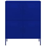 vidaXL Armoire de rangement Bleu marine 80x35x101 5 cm Acier