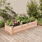 vidaXL Lit surélevé de jardin doublure 120x45x25 cm bois massif sapin