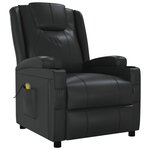 vidaXL Fauteuil de massage Noir Similicuir