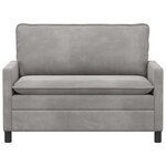 vidaXL Canapé Gris clair 126 x 81 x 87 5 cm Velours