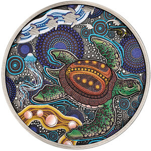 Monnaie TURTLE YAUNATI 2 Oz Argent 2$ Australia 2026