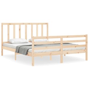 vidaXL Cadre de lit sans matelas 160x200 cm bois massif de pin
