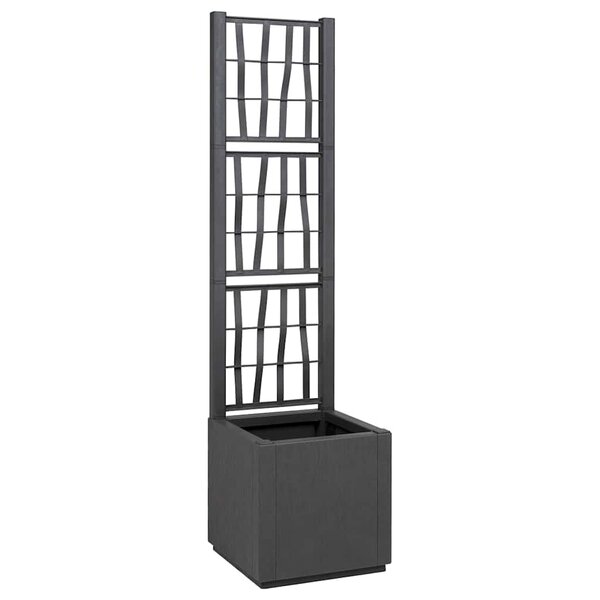vidaXL Cache-pot de jardin Anthracite 36 x 36 x 140 cm Polypropylène