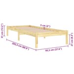 vidaXL Cadre de lit sans matelas bois massif 90x200 cm