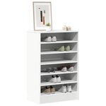 vidaXL Armoire à chaussures Blanc 60x35x92 cm Bois d’ingénierie
