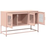 vidaXL Meuble TV rose 100 5x39x60 5 cm acier laminé à froid