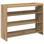 vidaXL Étagère à chaussures chêne artisanal 80x25x62cm bois ingénierie