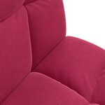 vidaXL Fauteuil de sol ajustable Bordeaux Velours