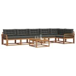 vidaXL Ensemble de canapés d'extérieur 7 Pièces Naturel et Anthracite
