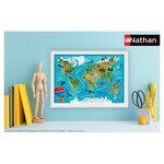 Puzzle 45 p - Carte du monde des animaux - Nvlle edition