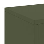 vidaXL Supports de Plantes Extérieurs Pillar 2 Pièces Vert Olive 24x24x55 cm Acier