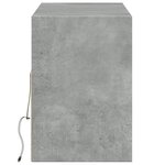 vidaXL Meuble TV mural avec lumières LED gris béton 130x31x45 cm