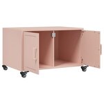 vidaXL Table basse rose 68x50x43 5 cm acier