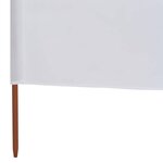 vidaXL Paravent 3 panneaux Tissu 400 x 120 cm Blanc