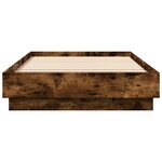 vidaXL Cadre de lit avec LED Chêne fumé 80 x 200 cm Bois d'ingénierie