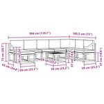 vidaXL Ensemble de canapés d'extérieur 9 Pièces Blanc et crème