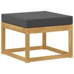 vidaXL Ensemble de canapés d'extérieur 6 Pièces Blanc et anthracite