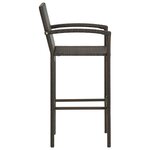 vidaXL Ensemble de bar d'extérieur 5 Pièces accoudoir Poly rotin Marron