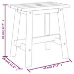 vidaXL Tabouret 45x29x45 cm Rectangulaire Bois d'acacia solide