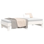vidaXL Lit coulissant Blanc 2x(90x190) cm Bois de pin massif