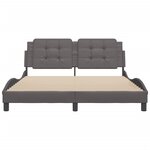 vidaXL Cadre de lit sans matelas gris 160x200 cm similicuir