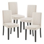 Lot de 4 chaises de salle à manger 89 x 43 x 54 cm moderne design robuste beige 03_0009828