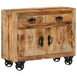vidaXL Buffet 80x30x65 cm bois de manguier brut massif