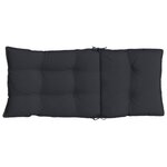 vidaXL Coussins de chaise à dossier haut lot de 2 noir tissu oxford